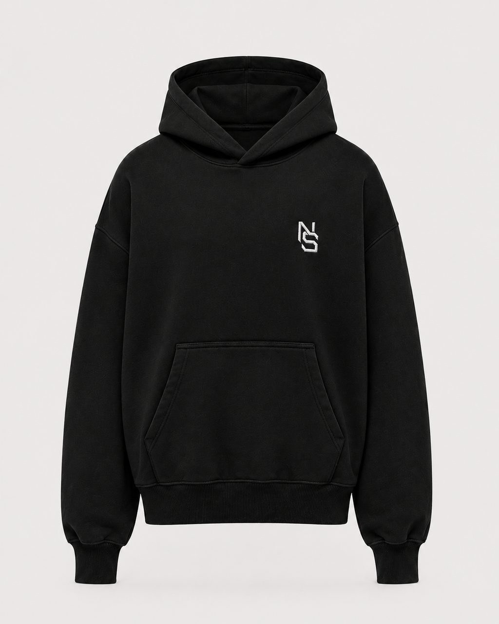 NVRSAME CORE BLACK HEAVYWEIGHT HOODIE