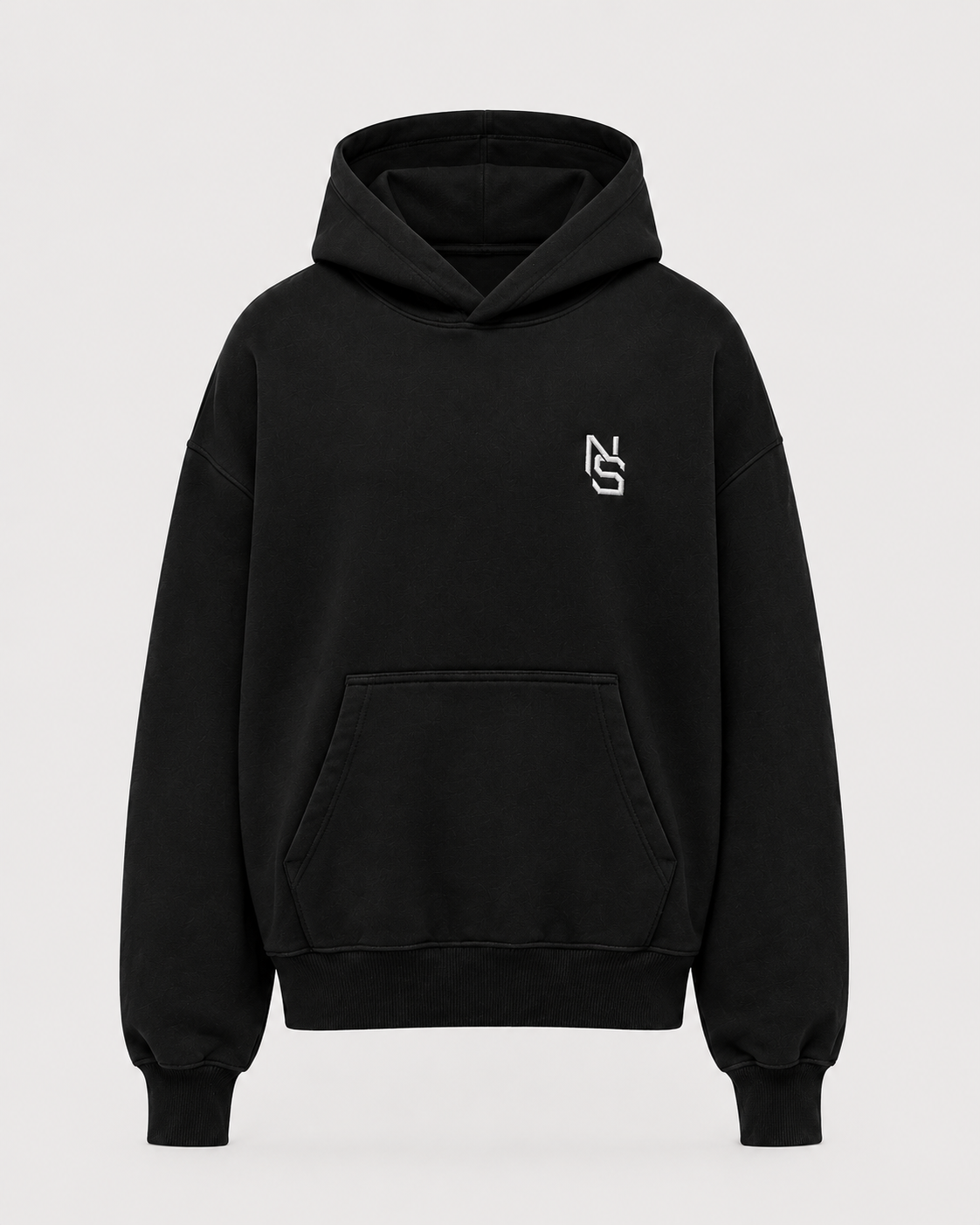 NVRSAME CORE BLACK HEAVYWEIGHT HOODIE