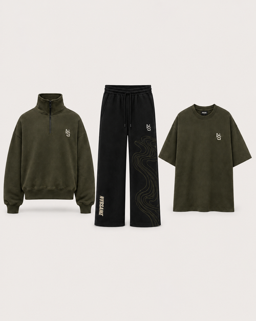 NVRSAME OLIVE MOTION HEAVYWEIGHT T-SHIRT