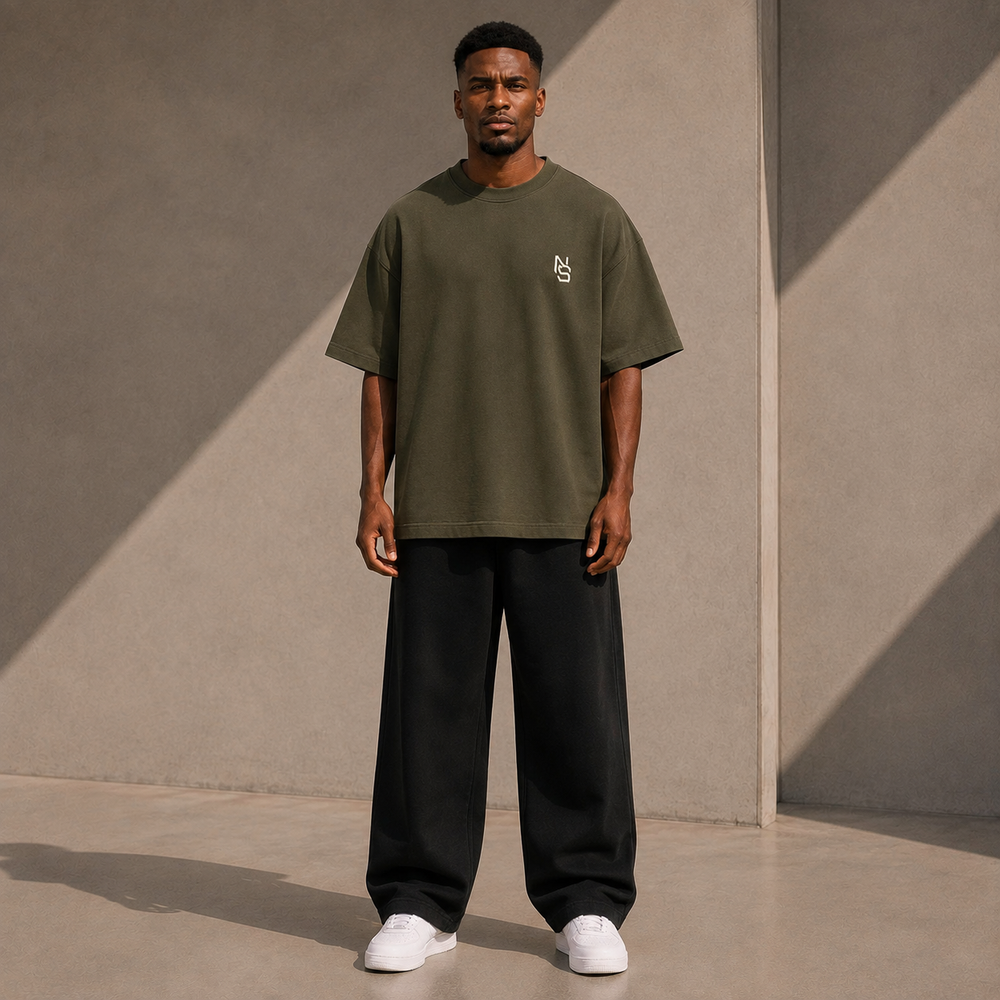 NVRSAME OLIVE MOTION — OVERSIZED T-SHIRT