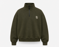 NVRSAME OLIVE HALF-ZIP