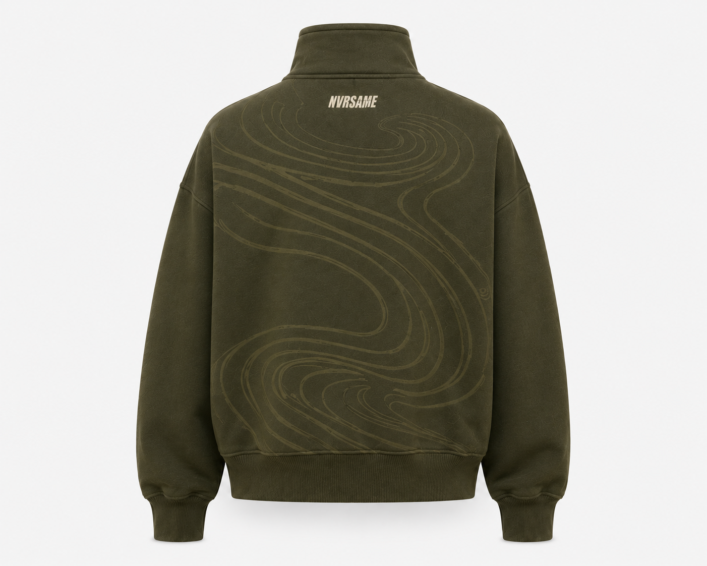 NVRSAME OLIVE HALF-ZIP