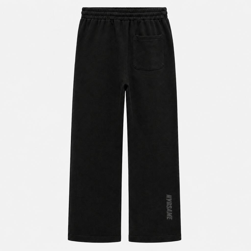 NVRSAME CORE BLACK WIDE-LEG PANTS