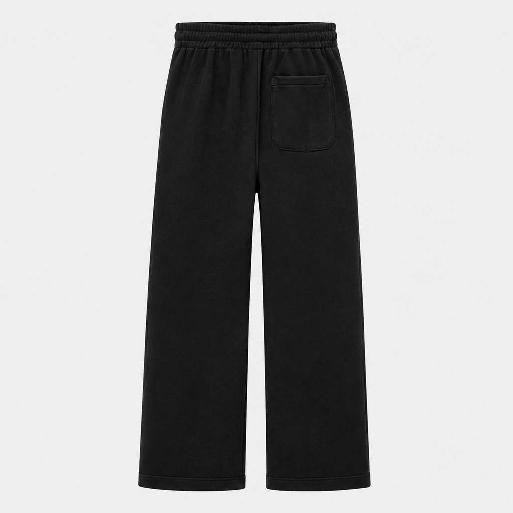 NVRSAME OLIVE SHIFT BLACK WIDE-LEG PANTS