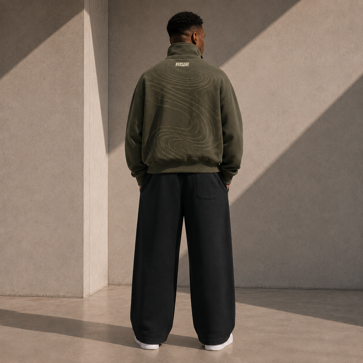 NVRSAME OLIVE MOTION HEAVYWEIGHT SET